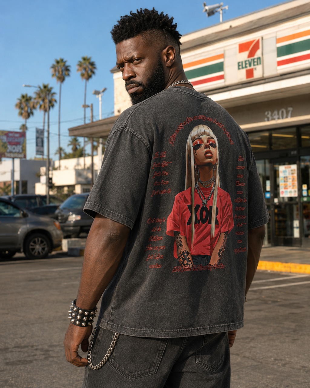 X.oR Californie — Snow Wash Oversized Tee
