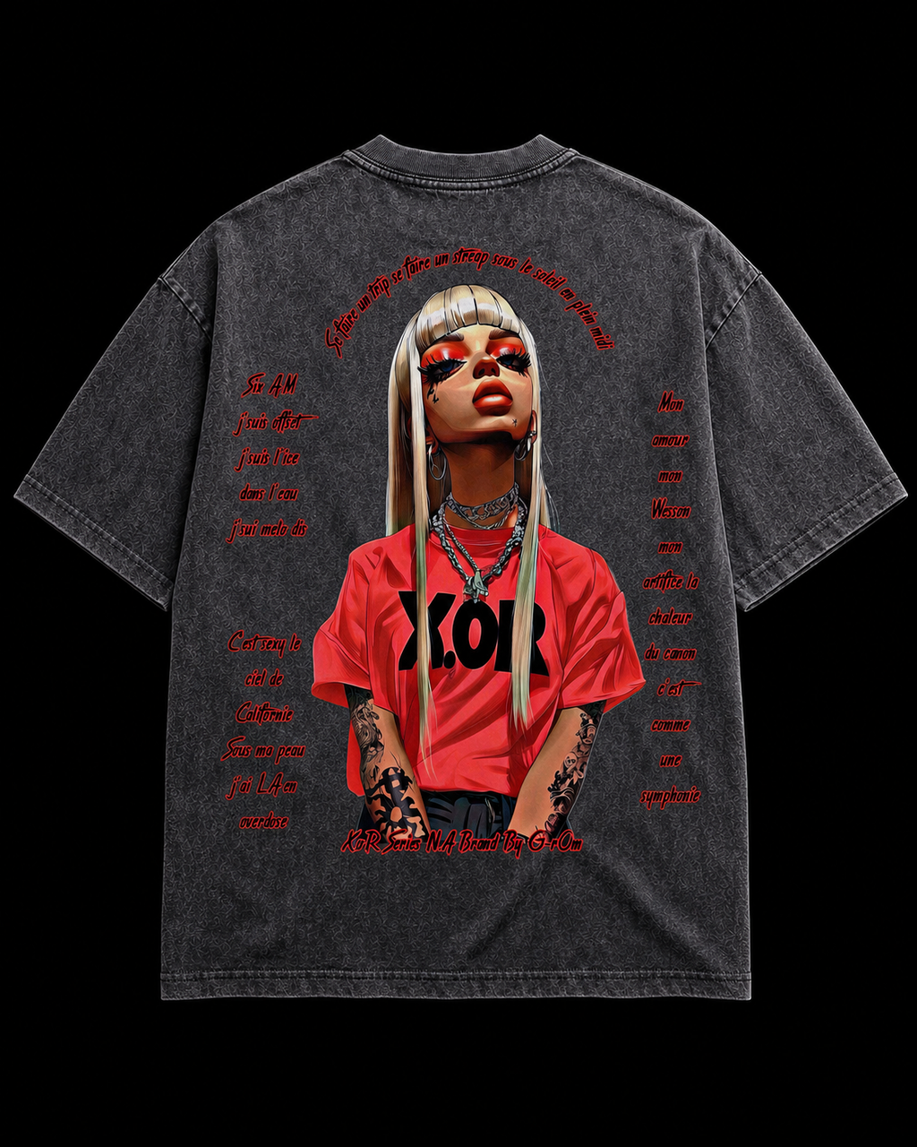 X.oR Californie — Snow Wash Oversized Tee