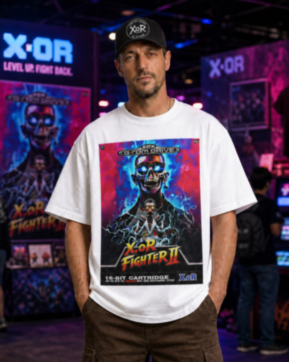 X.oR Fighter II — Unisex Boxy Tee | 16-Bit Edition
